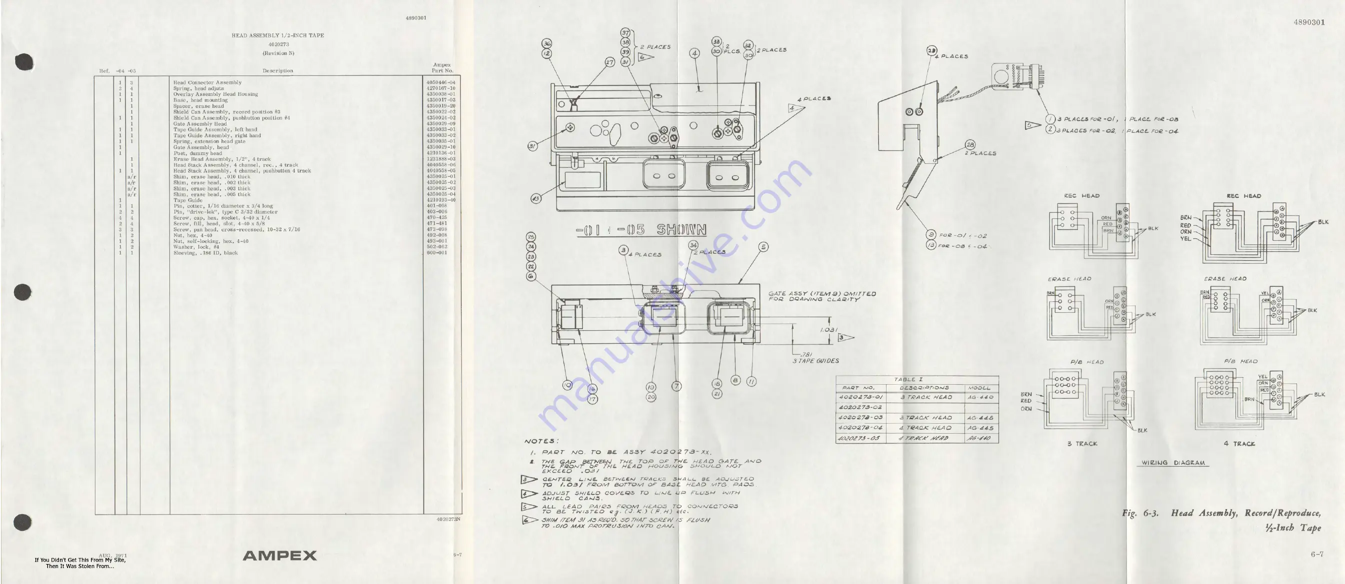 Ampex AG-440 B Operation And Maintenance Manual Download Page 118