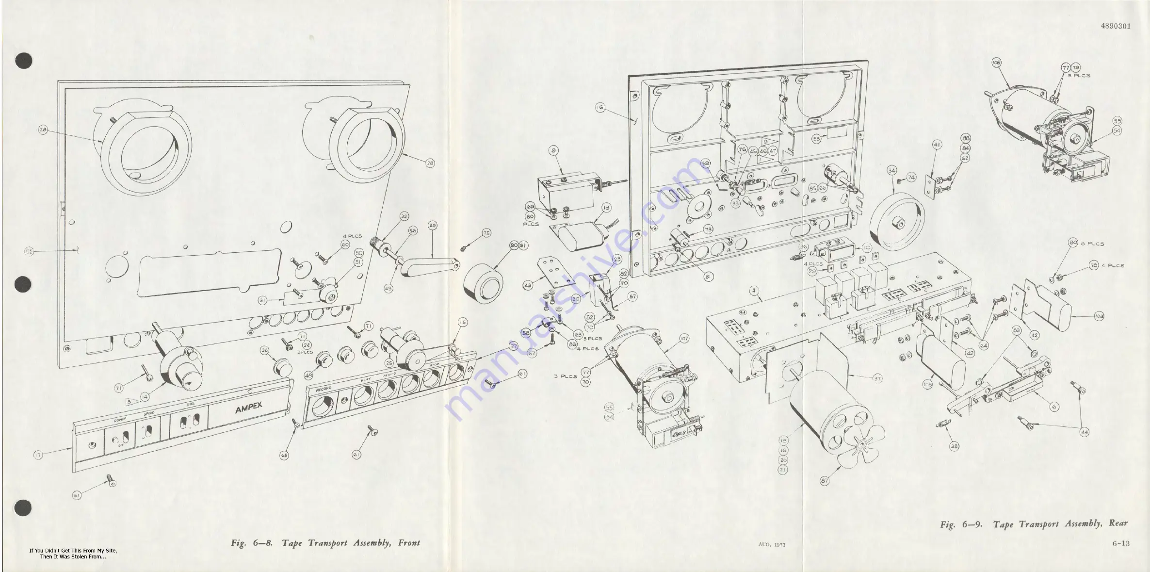 Ampex AG-440 B Operation And Maintenance Manual Download Page 125