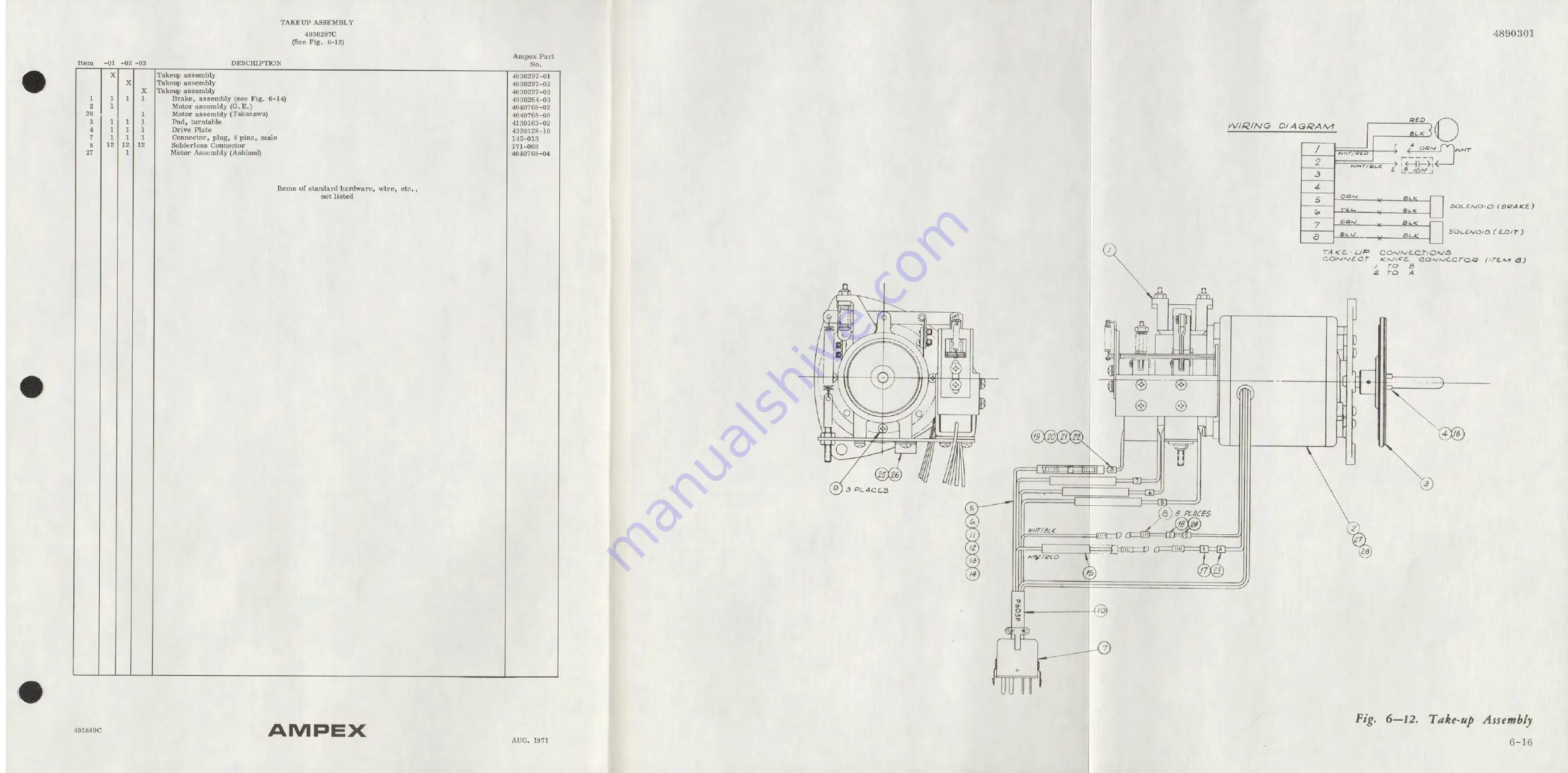 Ampex AG-440 B Operation And Maintenance Manual Download Page 128