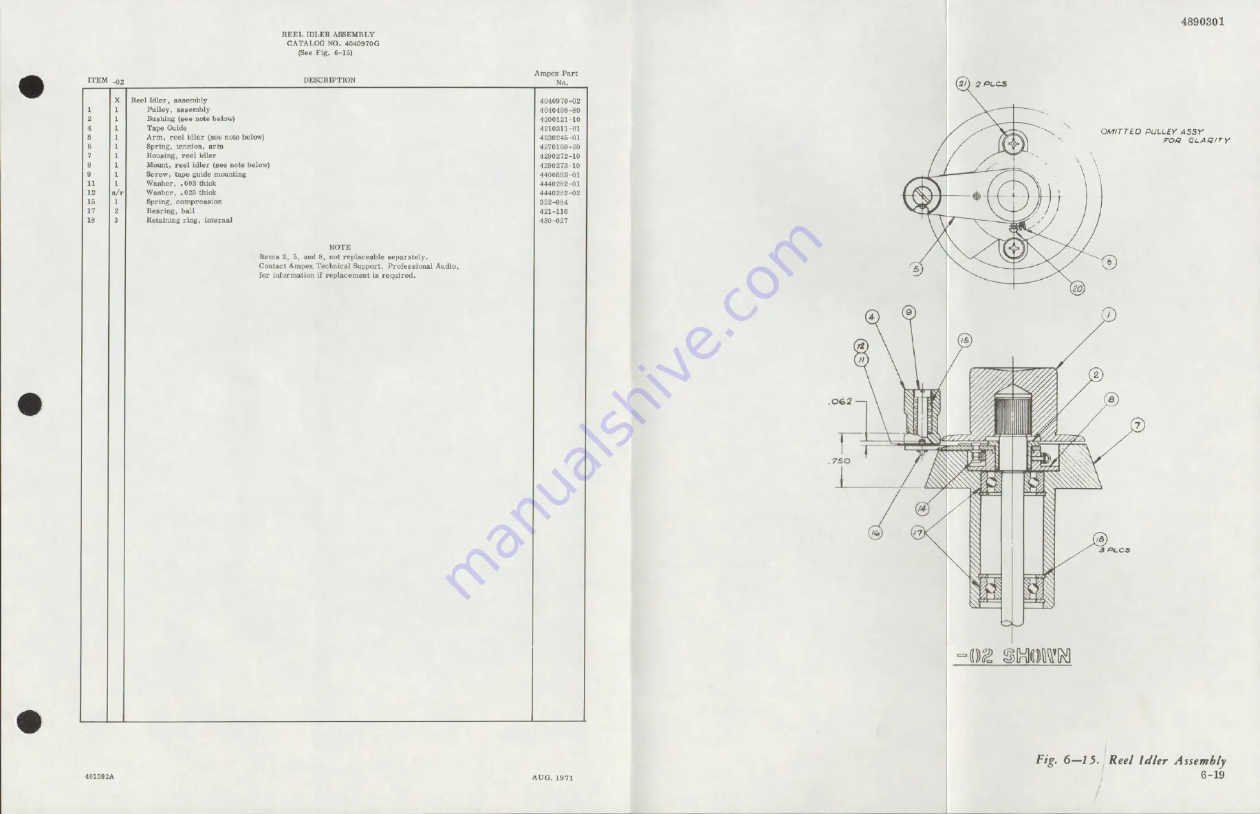 Ampex AG-440 B Operation And Maintenance Manual Download Page 131