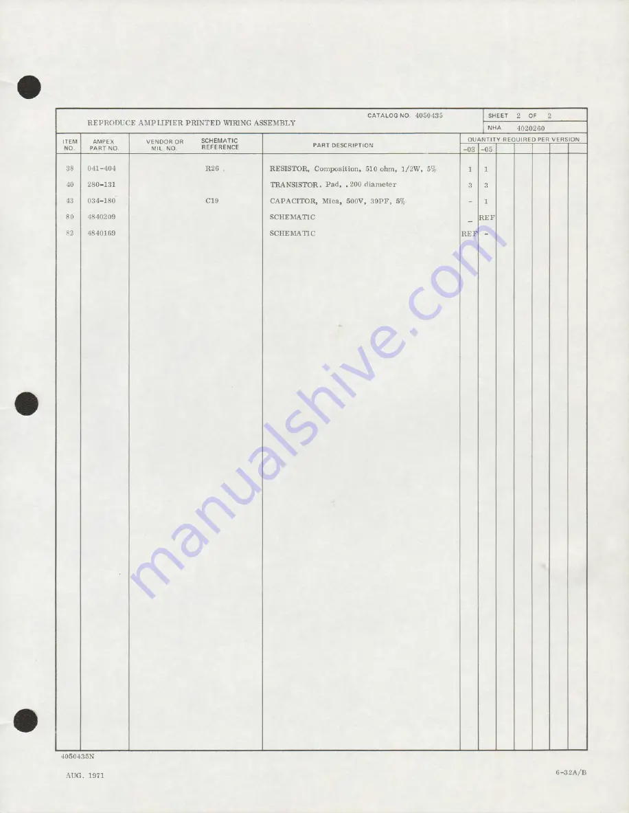 Ampex AG-440 B Operation And Maintenance Manual Download Page 145