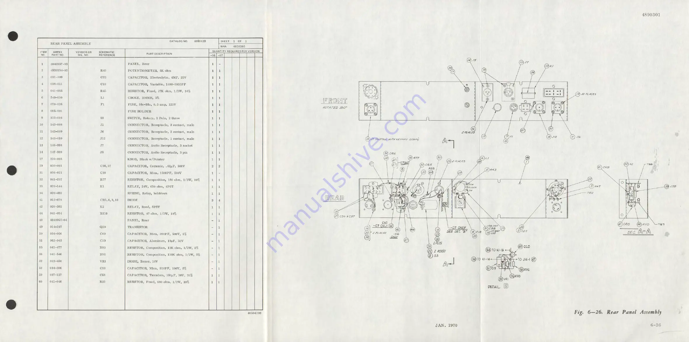 Ampex AG-440 B Operation And Maintenance Manual Download Page 153