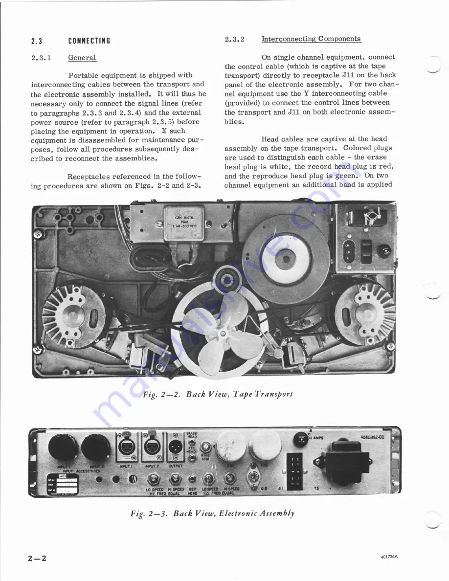 Ampex AG500 Operation And Maintenance Manual Download Page 12