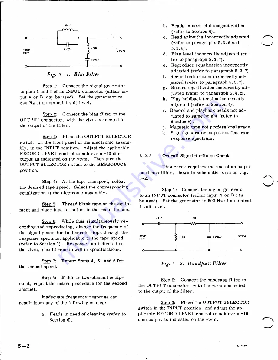 Ampex AG500 Operation And Maintenance Manual Download Page 34