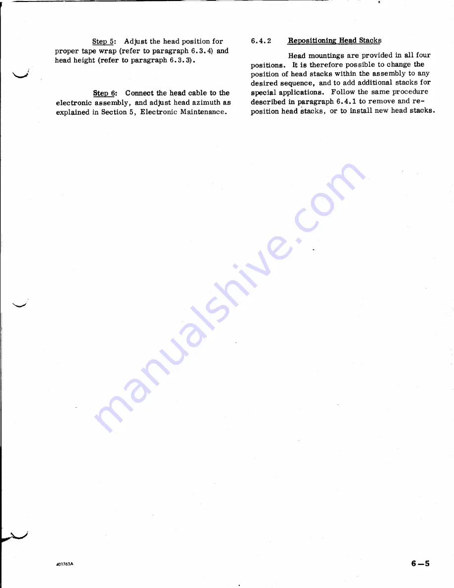 Ampex AG500 Operation And Maintenance Manual Download Page 49