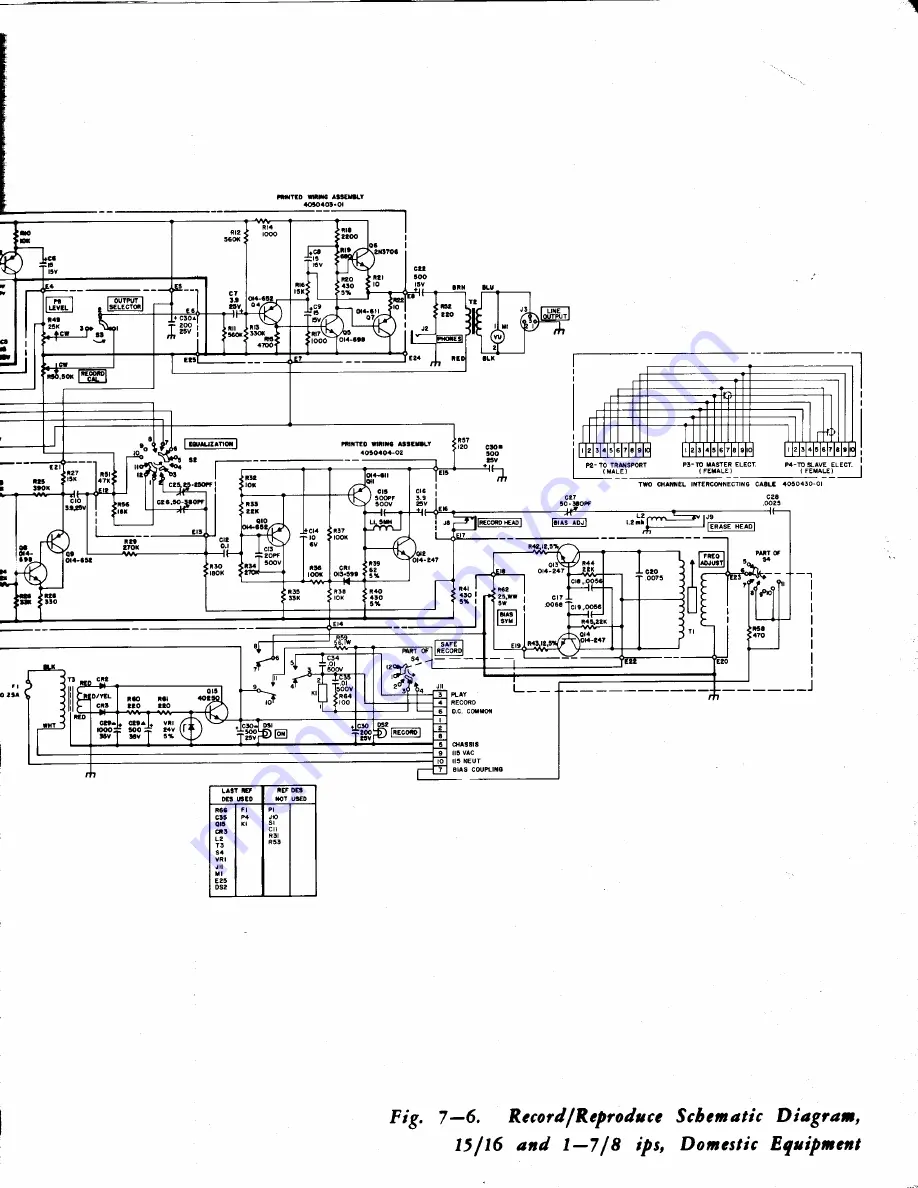 Ampex AG500 Operation And Maintenance Manual Download Page 73