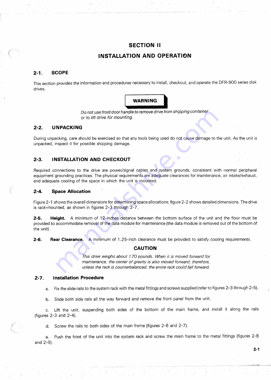 Ampex DFR-932 Operation And Maintenance Manual Download Page 31