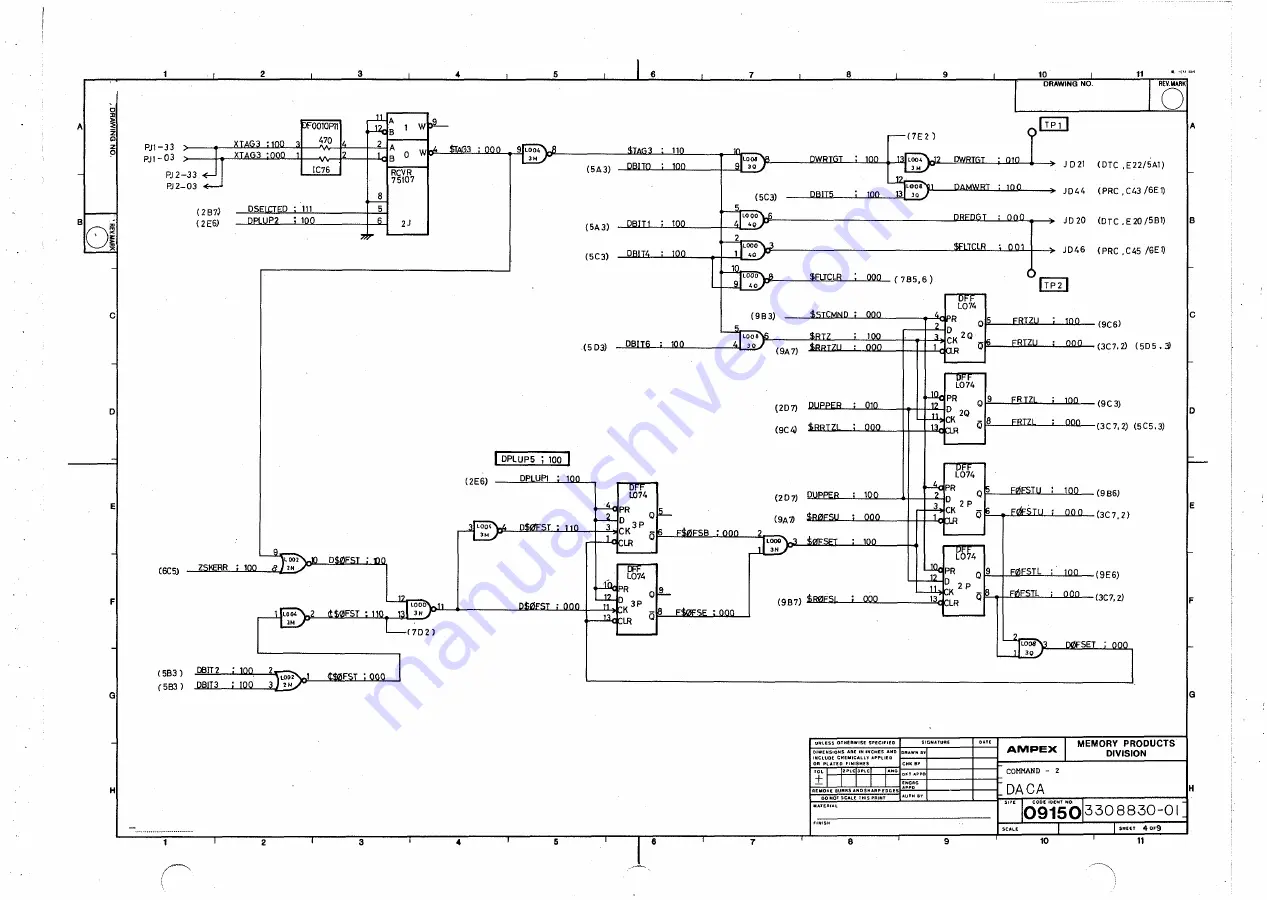 Ampex DFR-932 Operation And Maintenance Manual Download Page 314