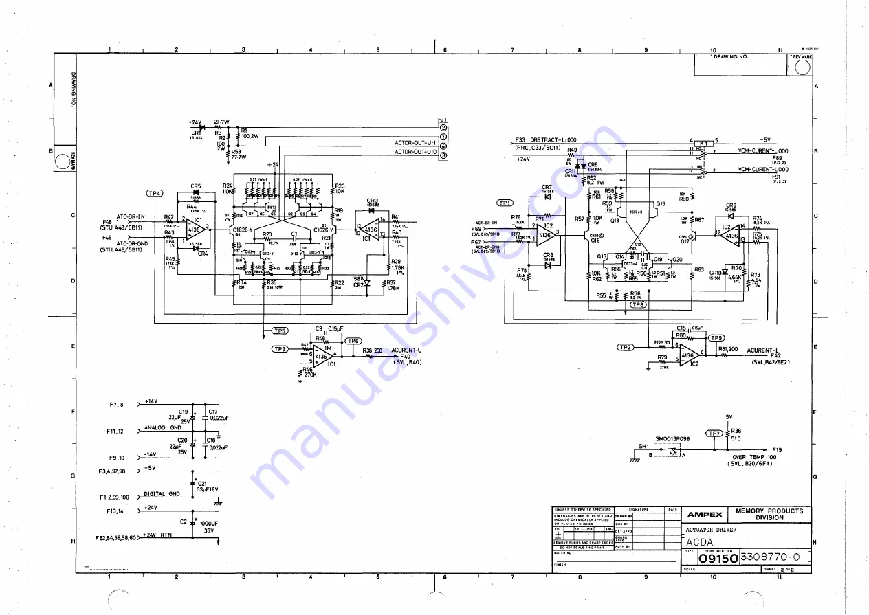 Ampex DFR-932 Operation And Maintenance Manual Download Page 328