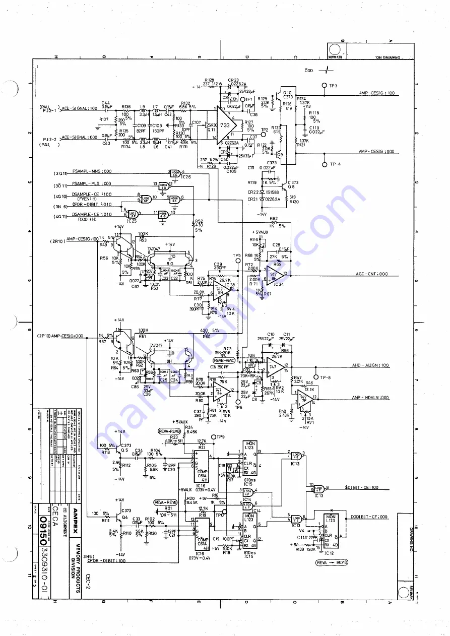 Ampex DFR-932 Operation And Maintenance Manual Download Page 354