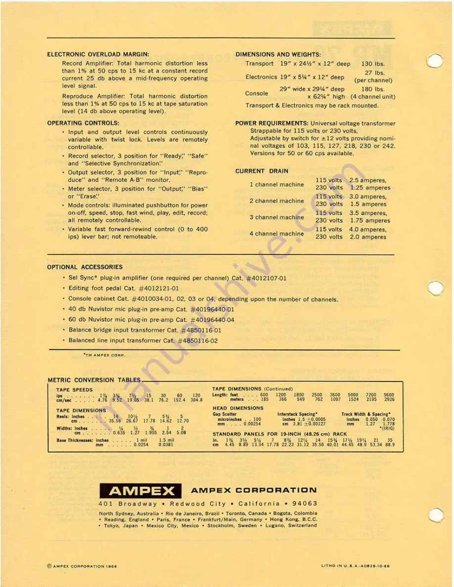 Ampex MR-70 User Manual Download Page 6