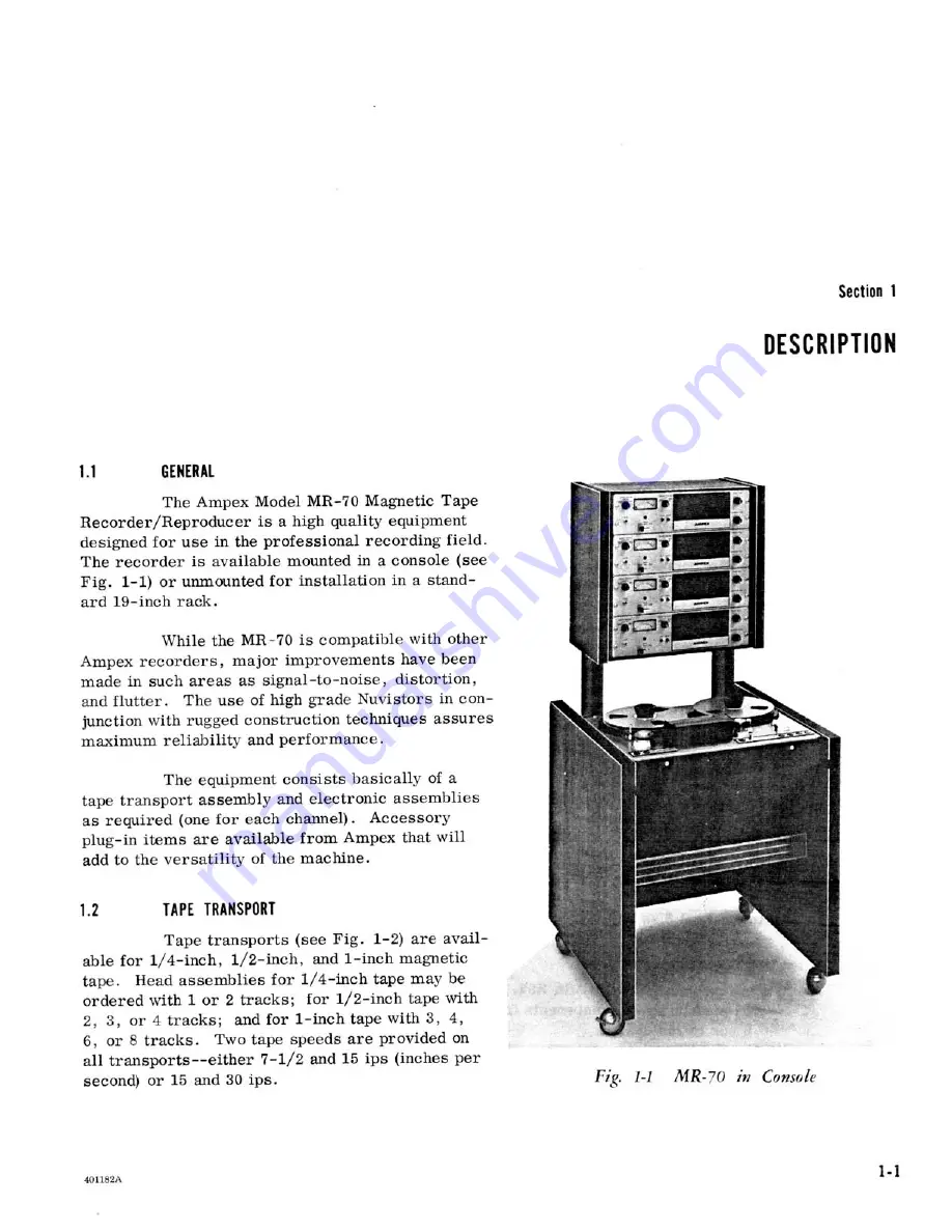 Ampex MR-70 Скачать руководство пользователя страница 13