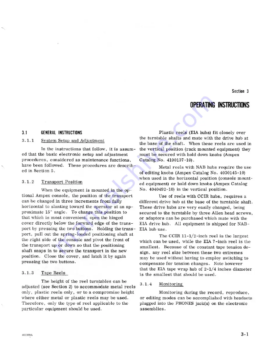 Ampex MR-70 User Manual Download Page 25