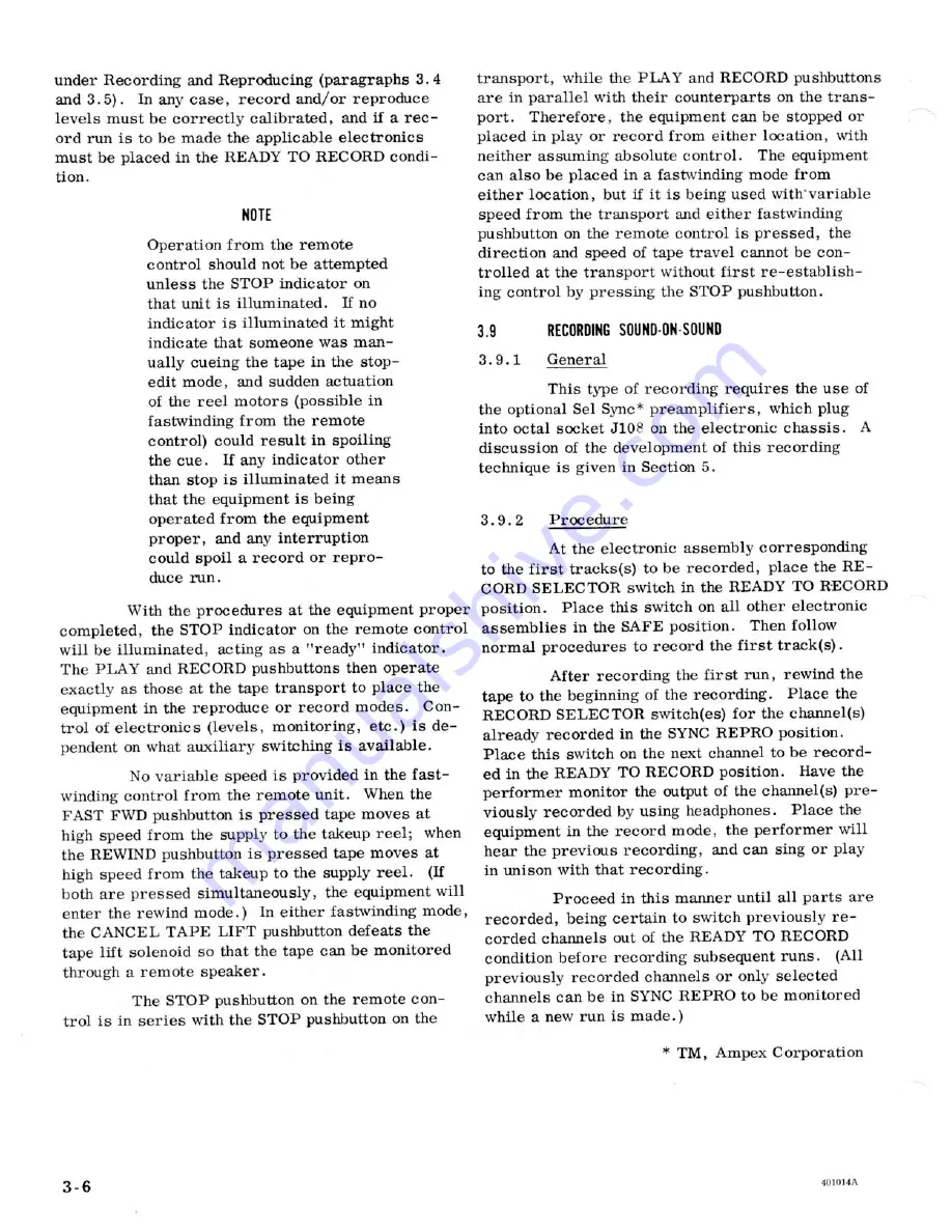 Ampex MR-70 User Manual Download Page 30