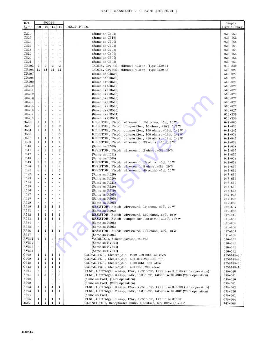 Ampex MR-70 User Manual Download Page 101