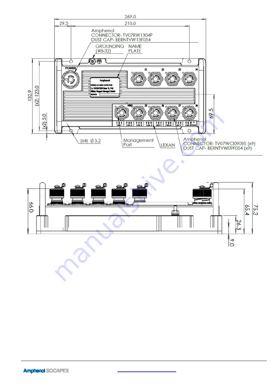 Amphenol RESMLAC-8MG-CAPS-POE Hardware User Manual Download Page 6