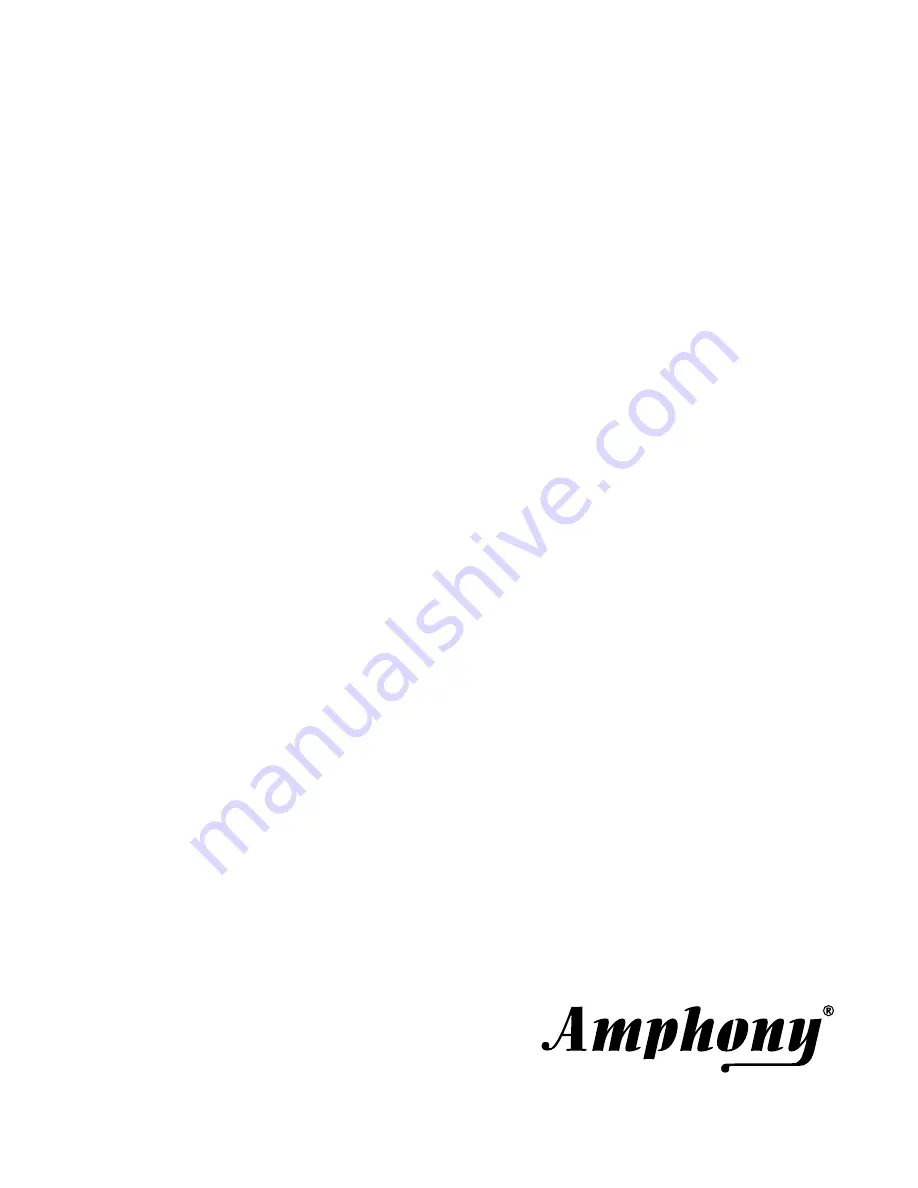 Amphony microFIDELITY 100 User And Installation Manual Download Page 1