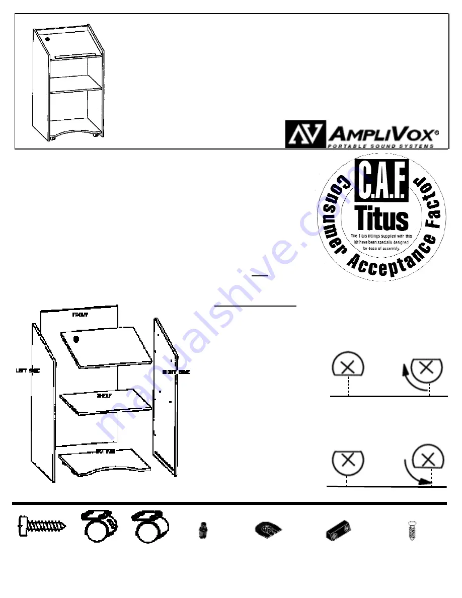 AmpliVox Presidential Plus W-450 Instructions For Assembly Download Page 1