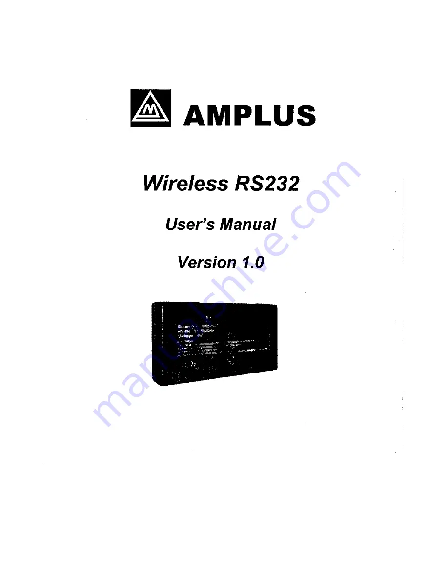 Amplus Wireless RS232 Скачать руководство пользователя страница 1