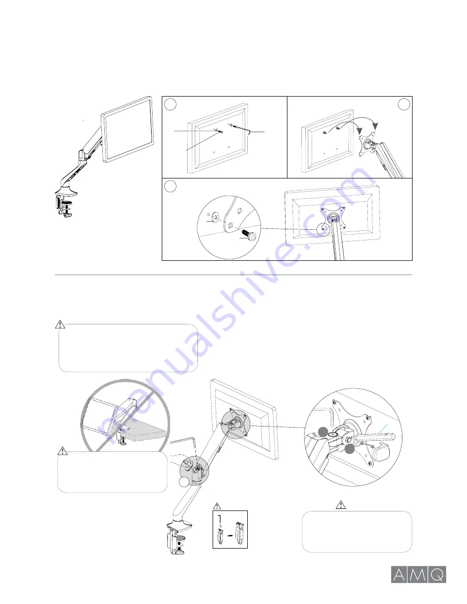 AMQ MONITOR ARM Скачать руководство пользователя страница 5