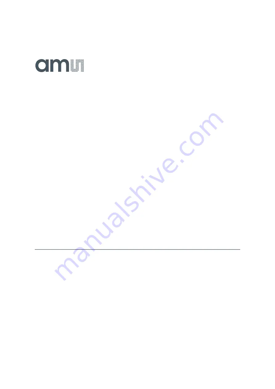 AMS TMF882X User Manual Download Page 1