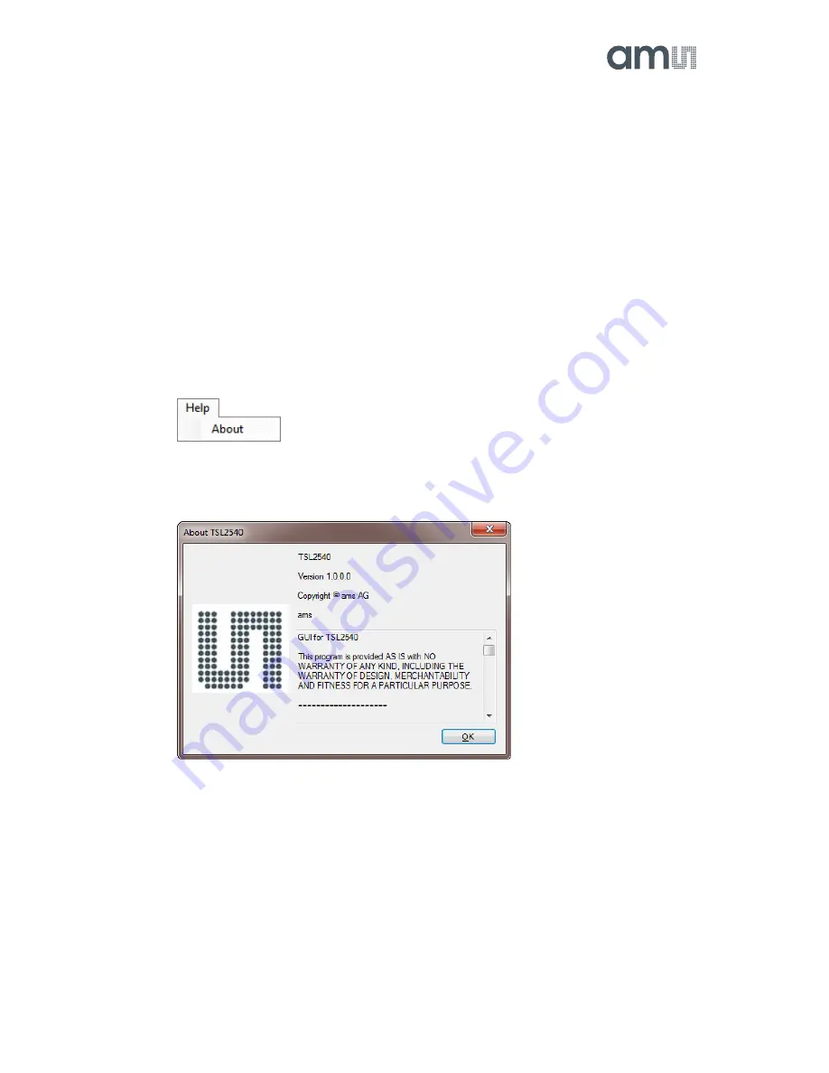 AMS TSL2540 EVM User Manual Download Page 6