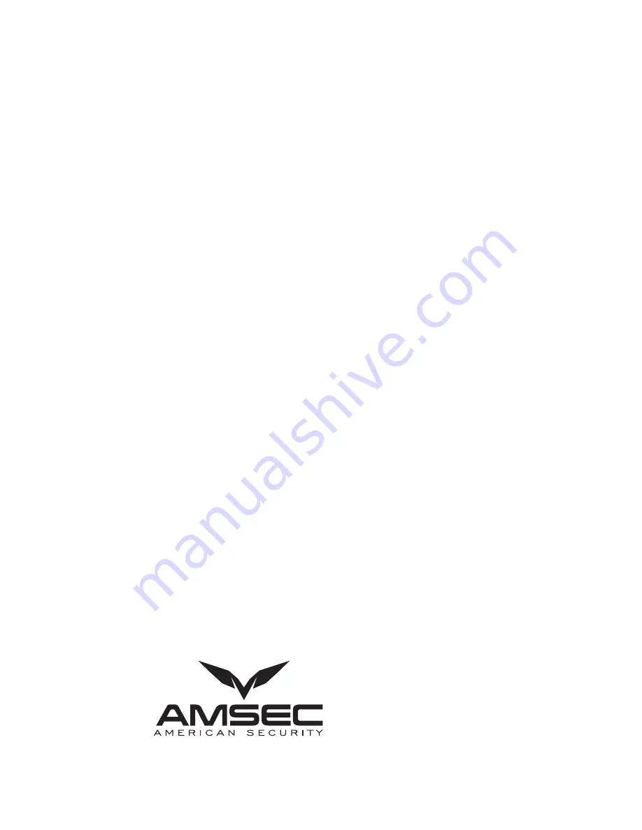 AMSEC BF912 Operating Instructions And Warranty Download Page 1