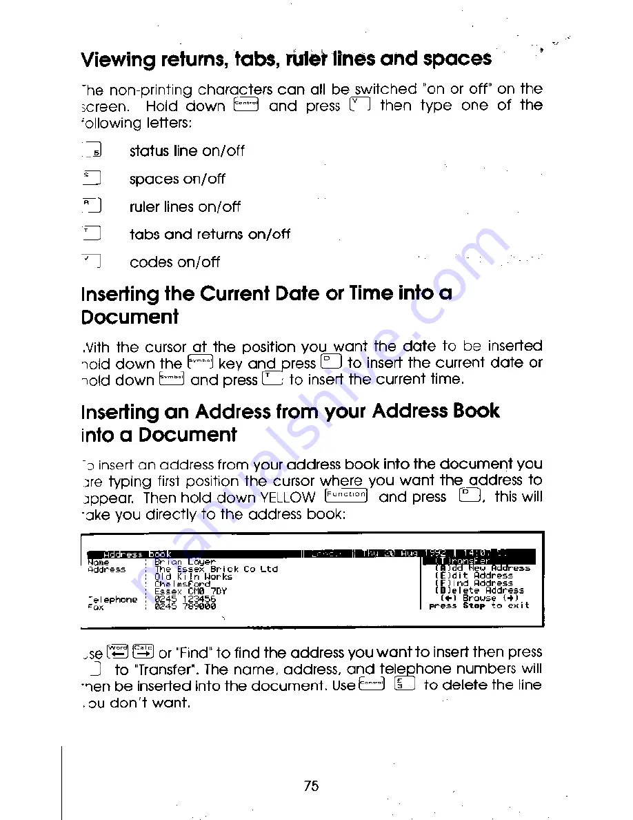 AMSTRAD Notepad NC100 Manual Download Page 77