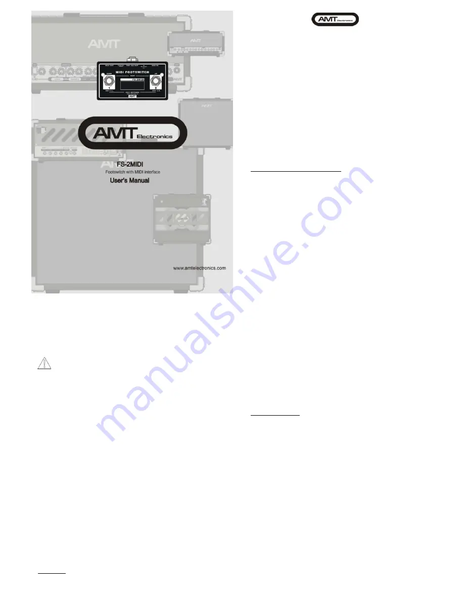 AMT FS-2MIDI User Manual Download Page 1