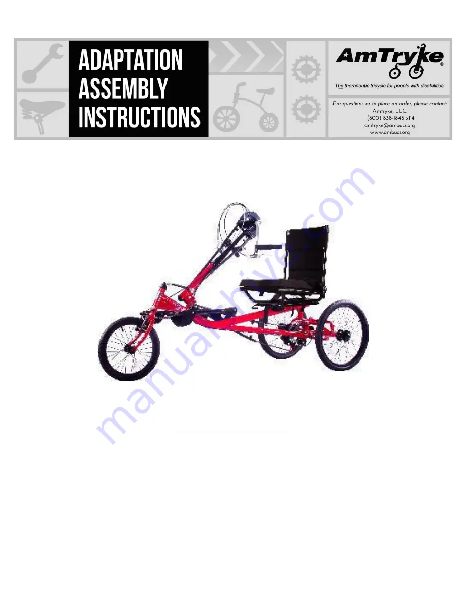 AmTryke 50-HC-1000 Adaptation Assembly Instructions Download Page 1