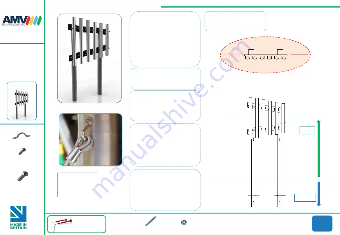 AMV Playground Solutions Soprano Pentatonic Freechimes Installation Instructions Download Page 1