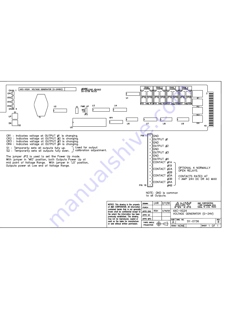 AMX AXC-VG24 Schematic Diagram Download Page 1