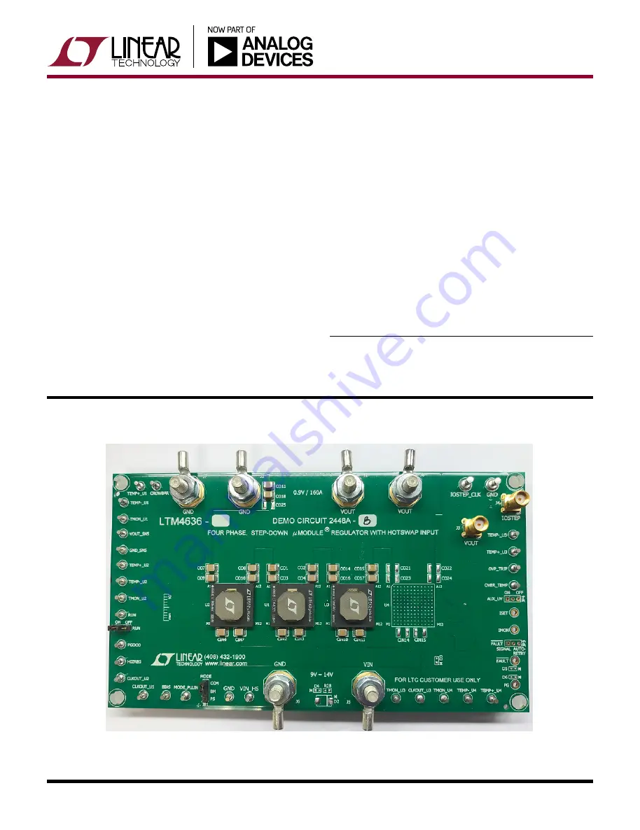 Analog Devices Linear Technology DC2448A-B Скачать руководство пользователя страница 1