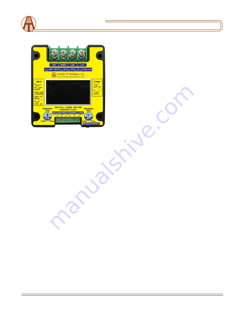 Analog Technologies ALDD28V15A401 Скачать руководство пользователя страница 1