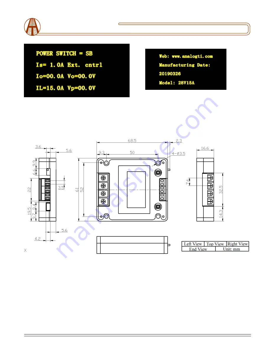 Analog Technologies ALDD28V15A401 Quick Start Manual Download Page 9