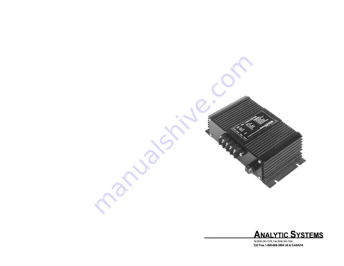 Analytic Systems 99381 Скачать руководство пользователя страница 1