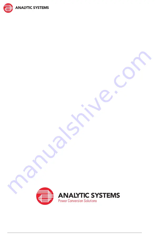 Analytic Systems BCA150 Installation & Operation Manual Download Page 4