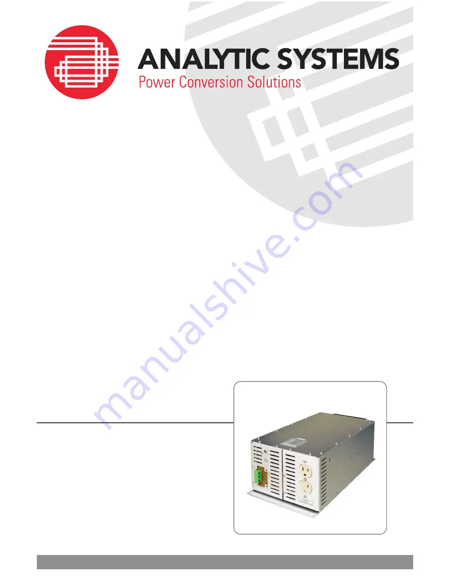 Analytic Systems IVS1000 Скачать руководство пользователя страница 1