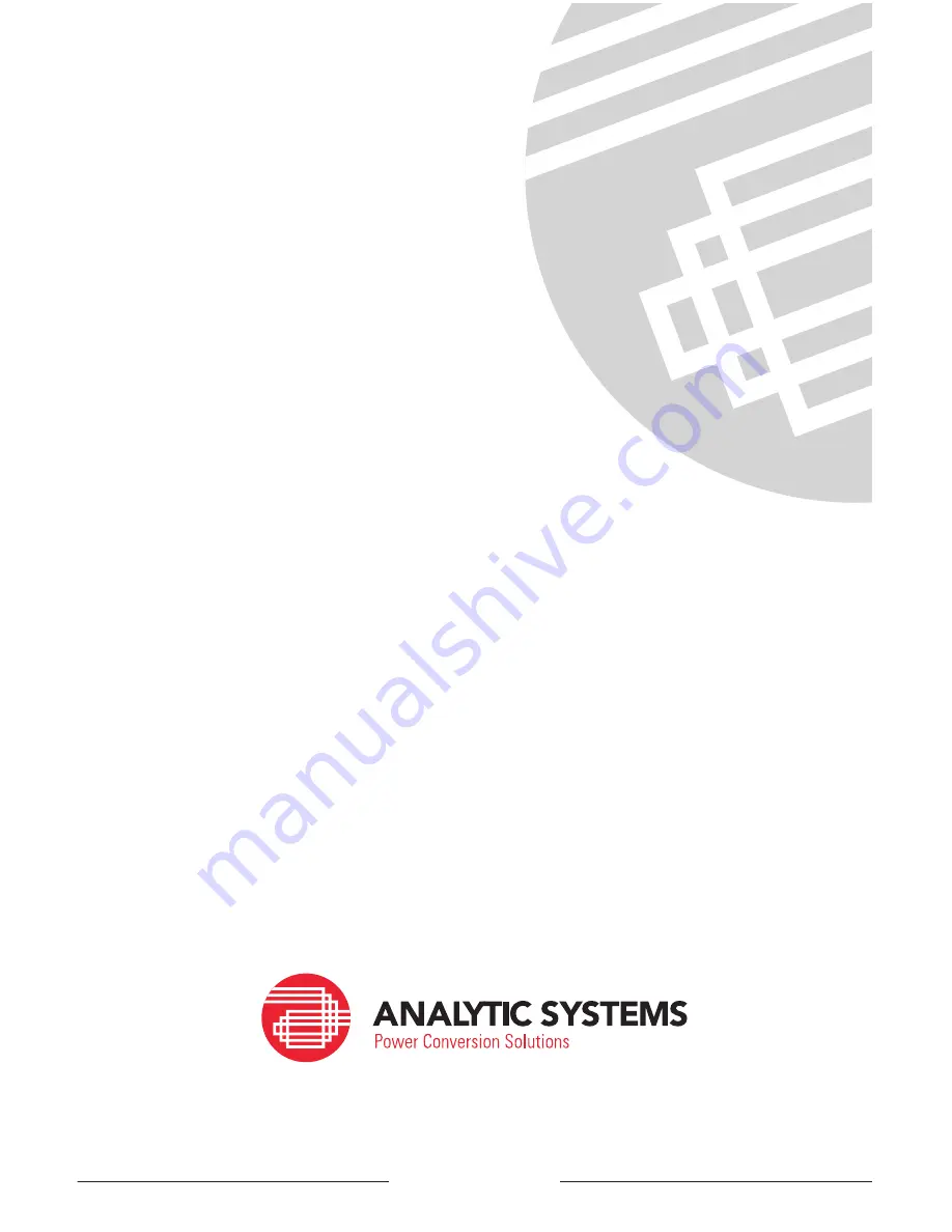 Analytic Systems PWI320 Installation & Operation Manual Download Page 2