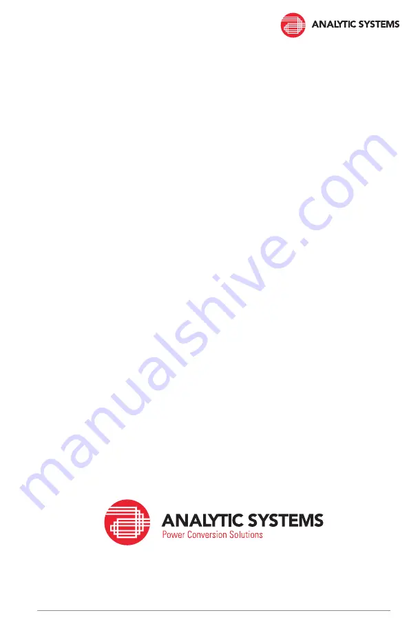 Analytic Systems VCH10W Installation & Operation Manual Download Page 3