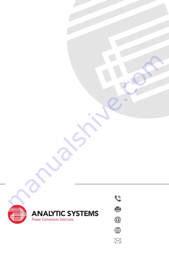 Analytic Systems VCH10W Installation & Operation Manual Download Page 12