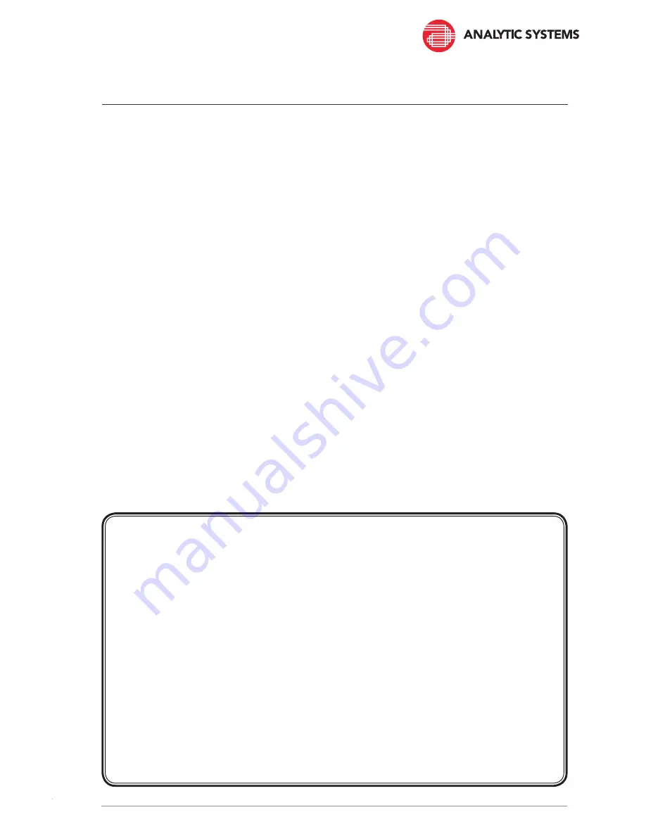 Analytic Systems VTC1015 Series Скачать руководство пользователя страница 3