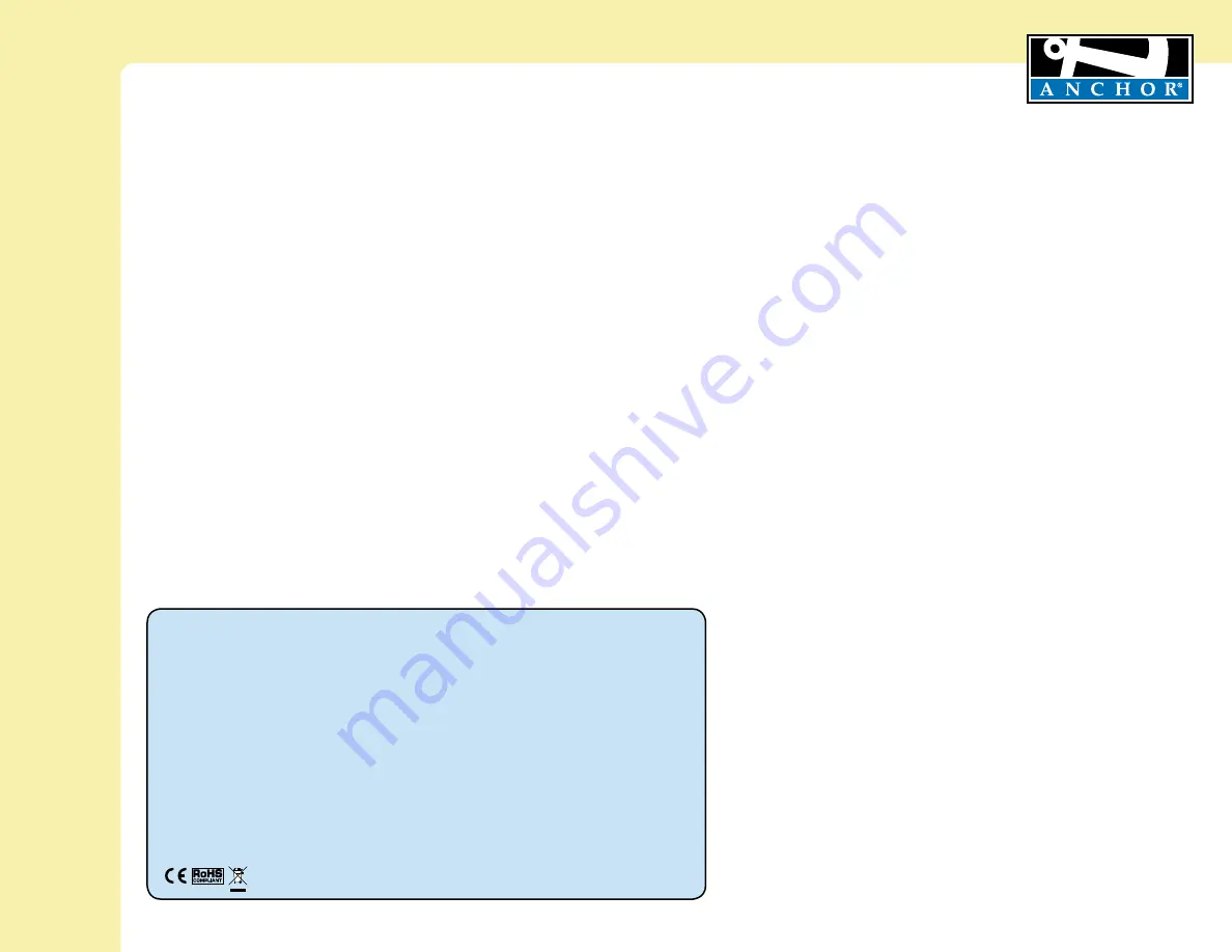 Anchor Beacon BEA-8000CU2 Owner'S Manual Download Page 13