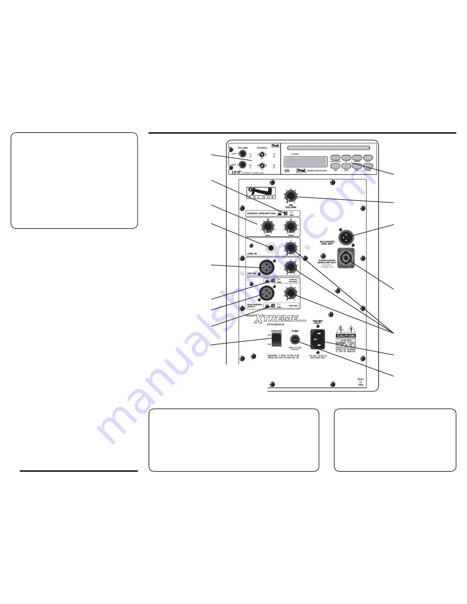 Anchor Xtreme XTR-6000CU2 Owner'S Manual Download Page 4