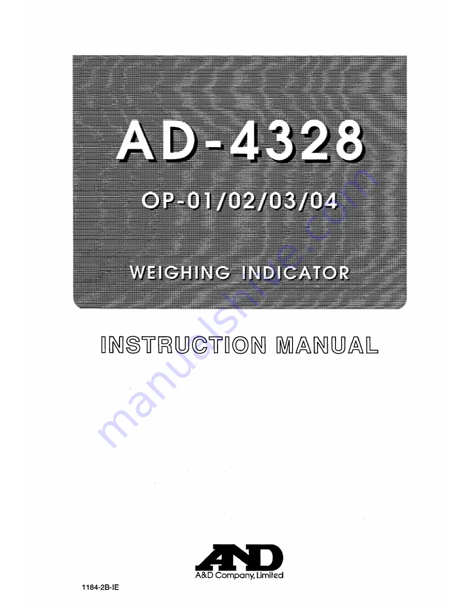 AND AD-4328 OP-02 Instruction Manual Download Page 1