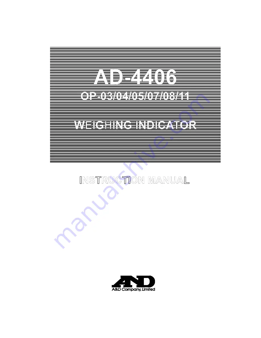 AND AD-4406 OP-04 Instruction Manual Download Page 1