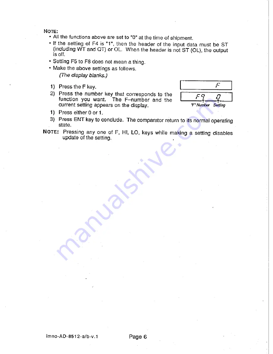 AND Digital Comparator AD-8512 Instruction Manual Download Page 7