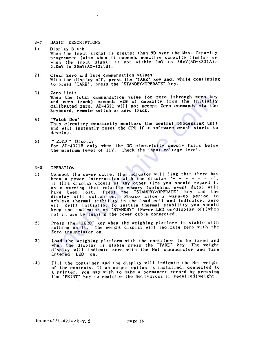 AND Weighing indicator AD-4321A Instruction Manual Download Page 17