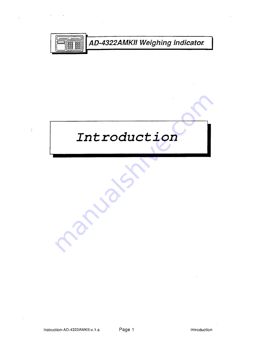 AND Weighing Indicator AD-4322A Mark II (MKII) Скачать руководство пользователя страница 7