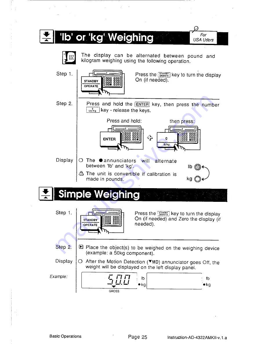 AND Weighing Indicator AD-4322A Mark II (MKII) Instruction Manual Download Page 31